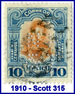 National Paper & Type Company 1910 perfin